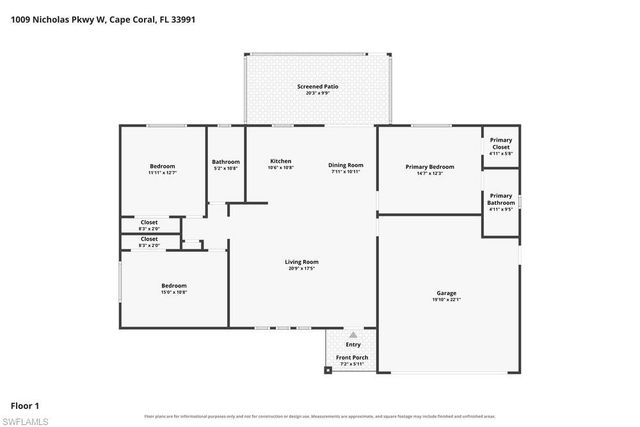 1009 Nicholas PKWY W, Cape Coral, FL 33991