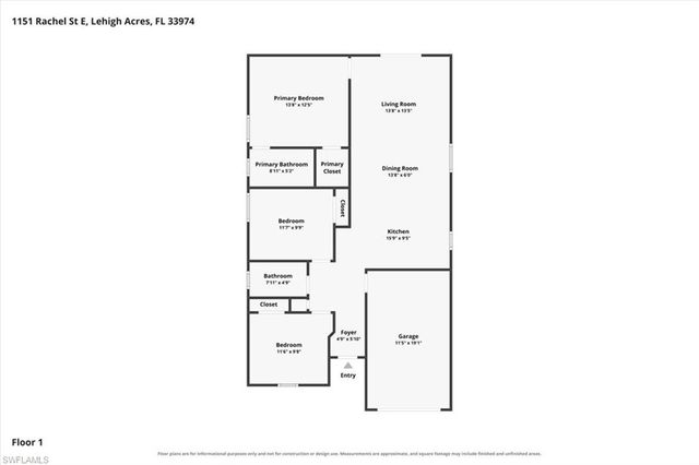 1151 Rachel ST E, Lehigh Acres, FL 33974