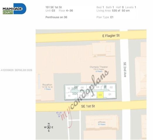 151 SE 1st Street 3103, Miami, FL 33131