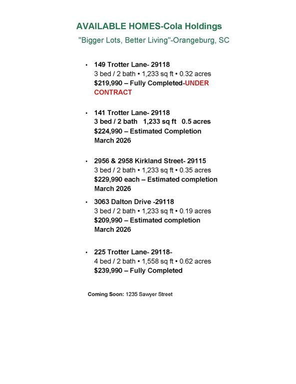 Image 15 of property listing at 141 Trotter Lane, Orangeburg, SC 29118