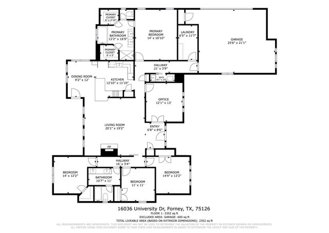 16036 University Drive, Forney, TX 75126