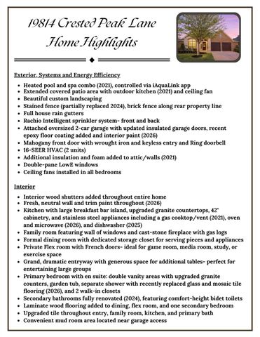 19814 Crested Peak Lane, Cypress, TX 77433