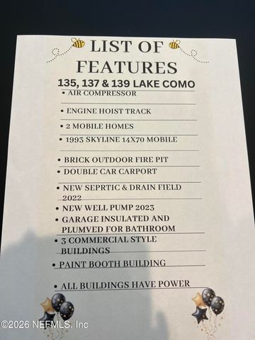 135 LAKE COMO Drive, Pomona Park, FL 32181