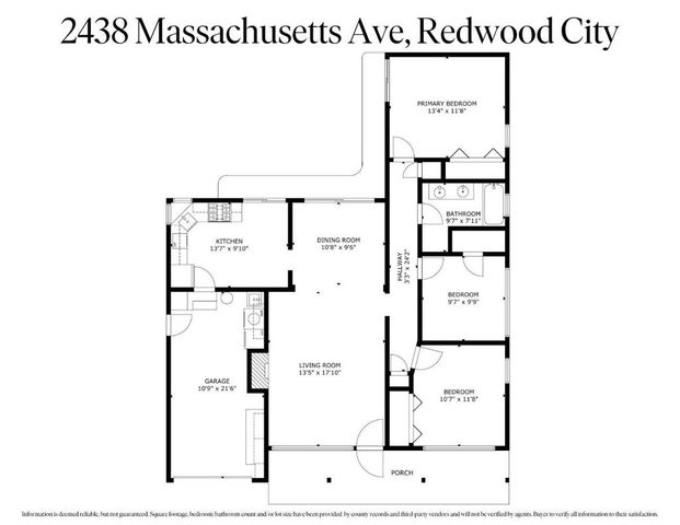 2438 Massachusetts Avenue, Redwood City, CA 94061