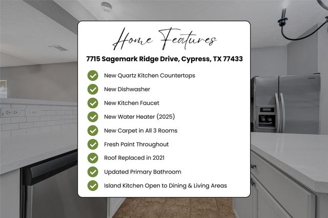7715 Sagemark Ridge Drive, Cypress, TX 77433