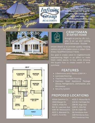 4006 OAKSHIRE CV, Memphis, TN 38109