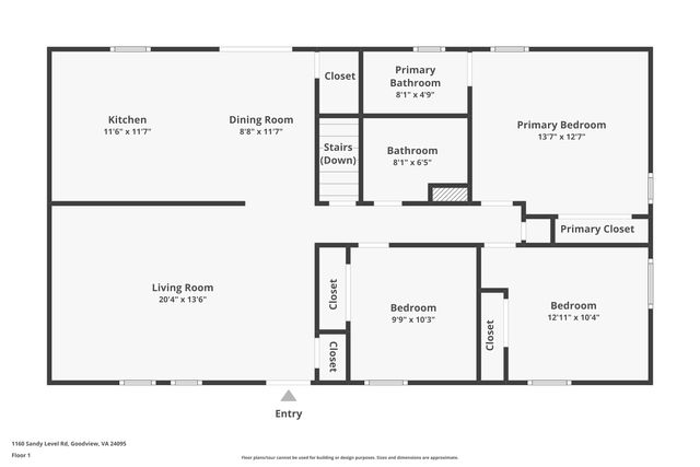 1160 Sandy Level RD, Goodview, VA 24095