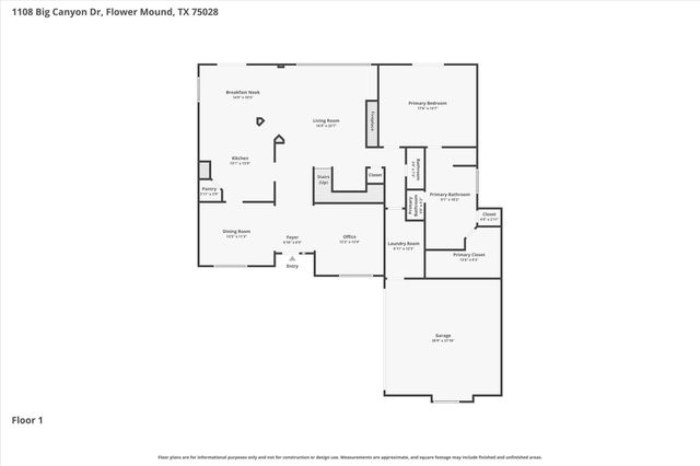 1108 Big Canyon Drive, Flower Mound, TX 75028