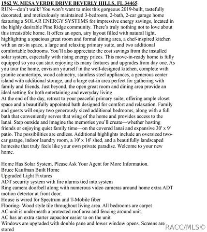 1962 W Mesa Verde Drive, Beverly Hills, FL 34465