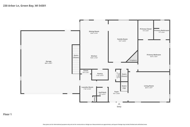 230 ARBOR LANE, Green Bay, WI 54301