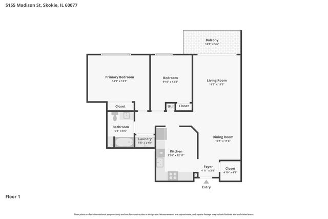 5155 Madison Street 3-208, Skokie, IL 60077