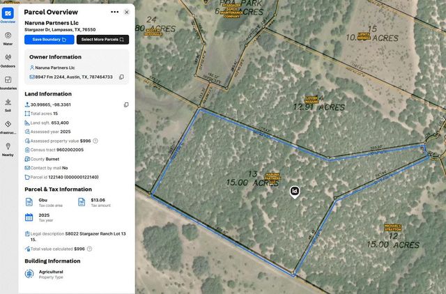 Tract 13 StarGazer Ranch, Lampasas, TX 76550