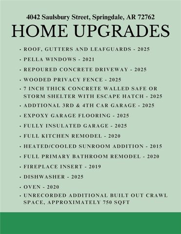 4042 Saulsbury Street, Springdale, AR 72762