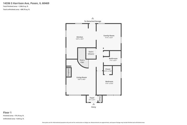 14336 S Harrison Avenue, Posen, IL 60469