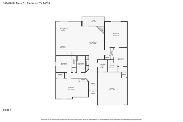 1604 Belle Plain Drive, Cleburne, TX 76033