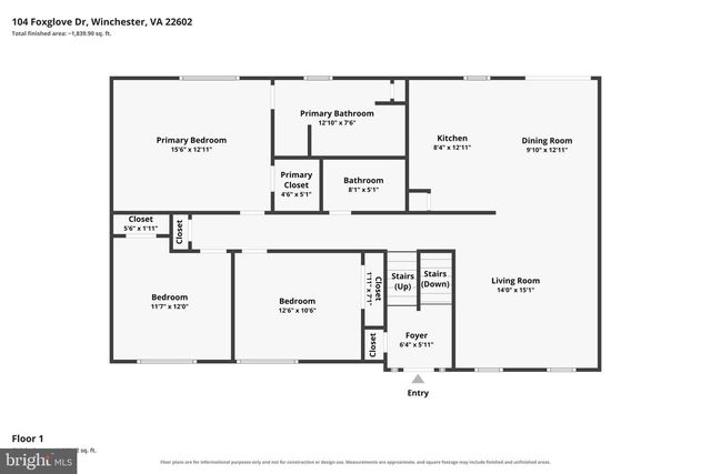 104 FOXGLOVE DR, Winchester, VA 22602