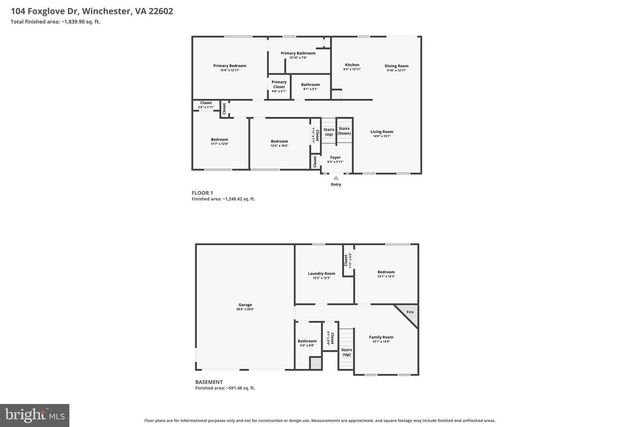 104 FOXGLOVE DR, Winchester, VA 22602