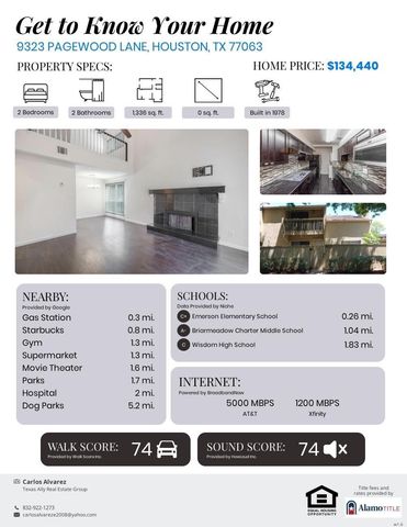 9323 Pagewood Lane, Houston, TX 77063