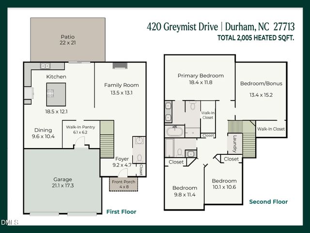 420 Greymist Drive, Durham, NC 27713