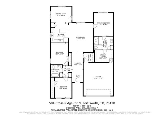 504 Cross Ridge Circle N, Fort Worth, TX 76120