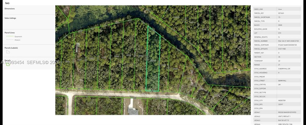 0 Berryhill Drive, Webster, FL 33597