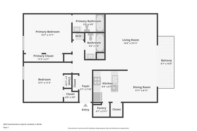 200 E Fountainview Lane 2A, Lombard, IL 60148