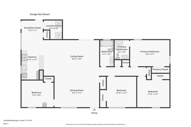 1104 Williamsburg Drive, Ennis, TX 75119