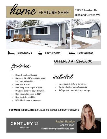 2145 E Preston Drive, Richland Center, WI 53581