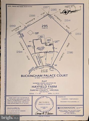 5705 BUCKINGHAM PALACE CT, Alexandria, VA 22315
