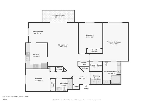 7450 N Lincoln Avenue 204, Skokie, IL 60076