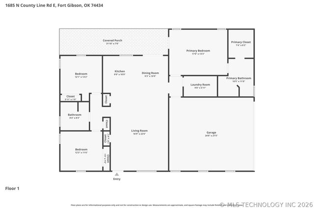 1685 N County Line Road E, Fort Gibson, OK 74434