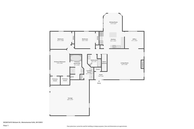 N53W15415 Balsam DRIVE, Menomonee Falls, WI 53051