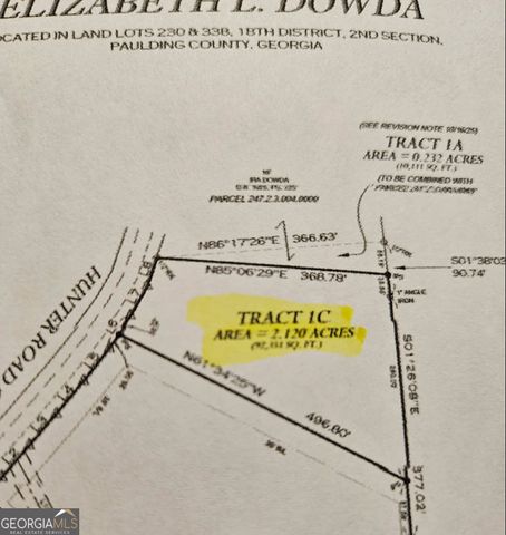 0 Hunter Rd., Douglasville, GA 30134