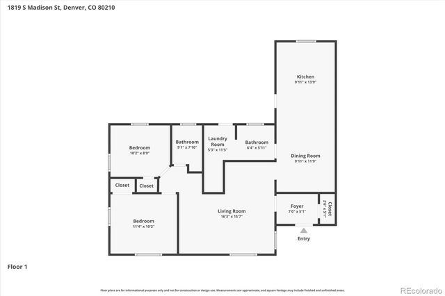 1819 S Madison Street, Denver, CO 80210