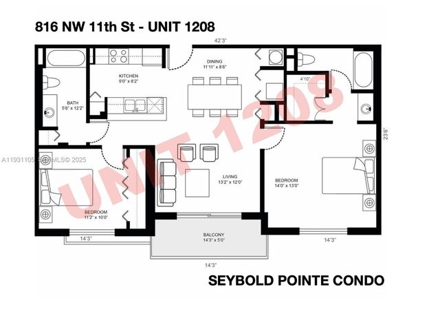 816 NW 11th St 1208, Miami, FL 33136