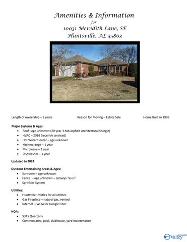 10031 Meredith Lane, Huntsville, AL 35803