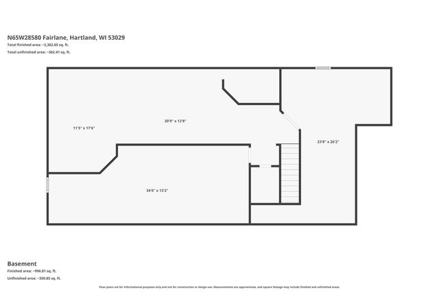 N65W28580 Fairlane DRIVE, Hartland, WI 53029