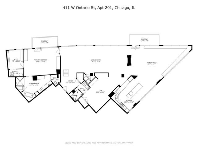 411 W Ontario Street 201-302, Chicago, IL 60654