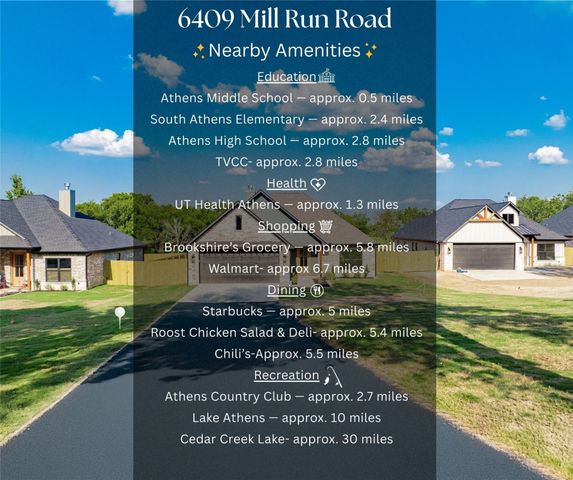 6409 Mill Run Road, Athens, TX 75751