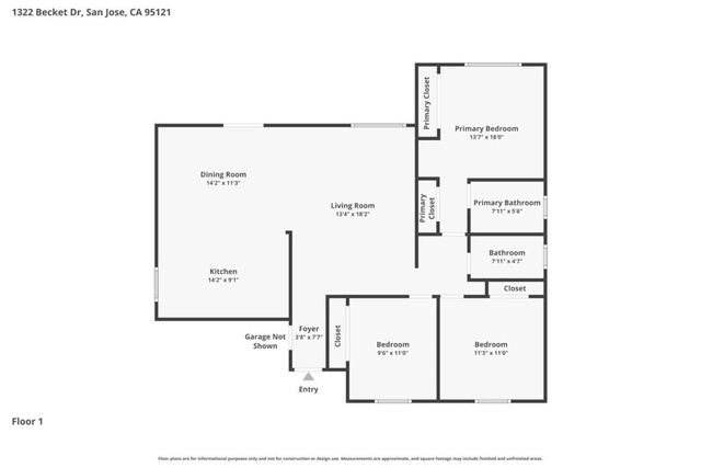 1322 Becket Drive, San Jose, CA 95121