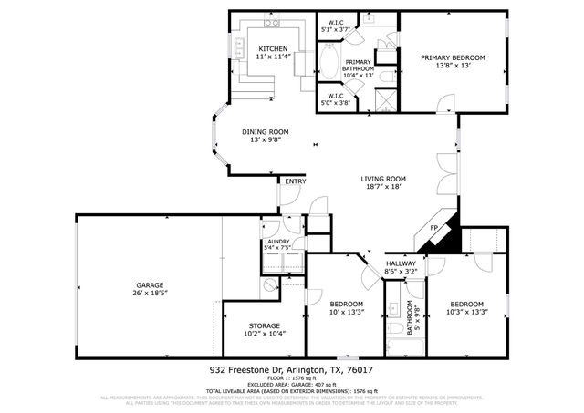 932 Freestone Drive, Arlington, TX 76017