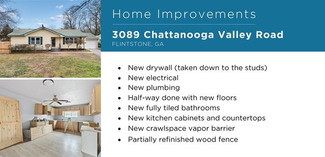 3089 Chattanooga Valley Road, Flintstone, GA 30725