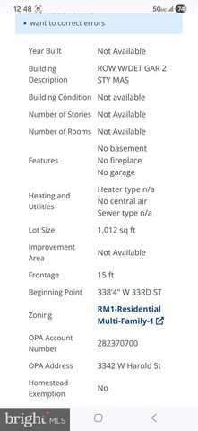 3342 W HAROLD ST, Philadelphia, PA 19132