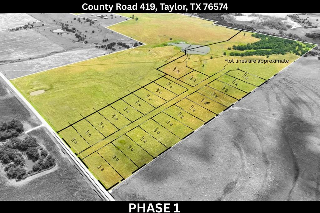 Lot 75 CR 419, Taylor, TX 76574