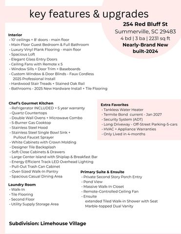 254 Red Bluff Street, Summerville, SC 29483