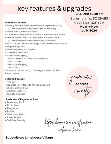 254 Red Bluff Street, Summerville, SC 29483