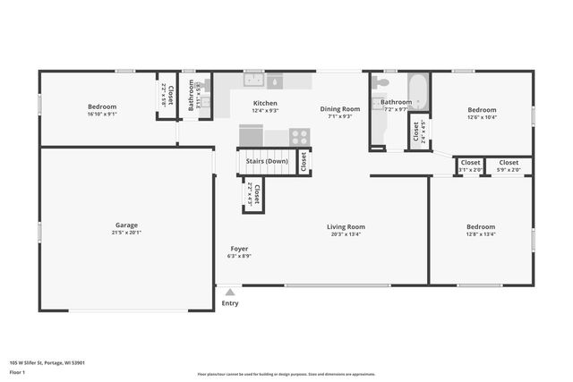 105 W Slifer Street, Portage, WI 53901