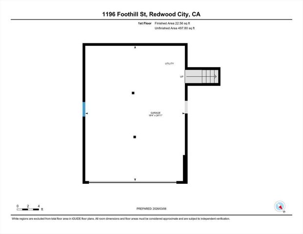 1196 Foothill Street, Redwood City, CA 94061