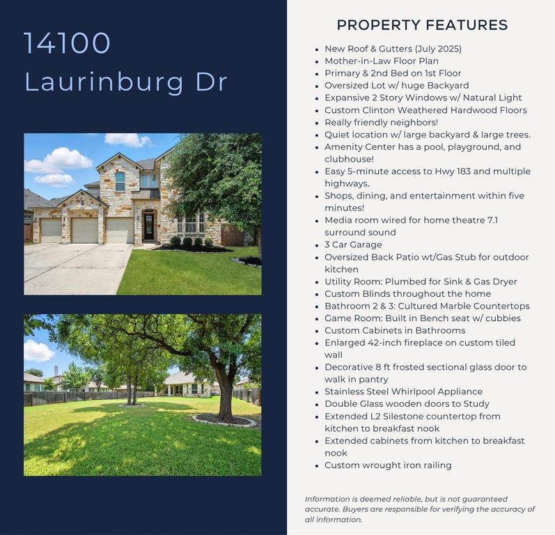 14100 Laurinburg DR, Austin, TX 78717