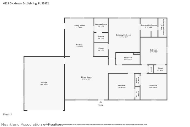 6823 Dickinson Drive, Sebring, FL 33872